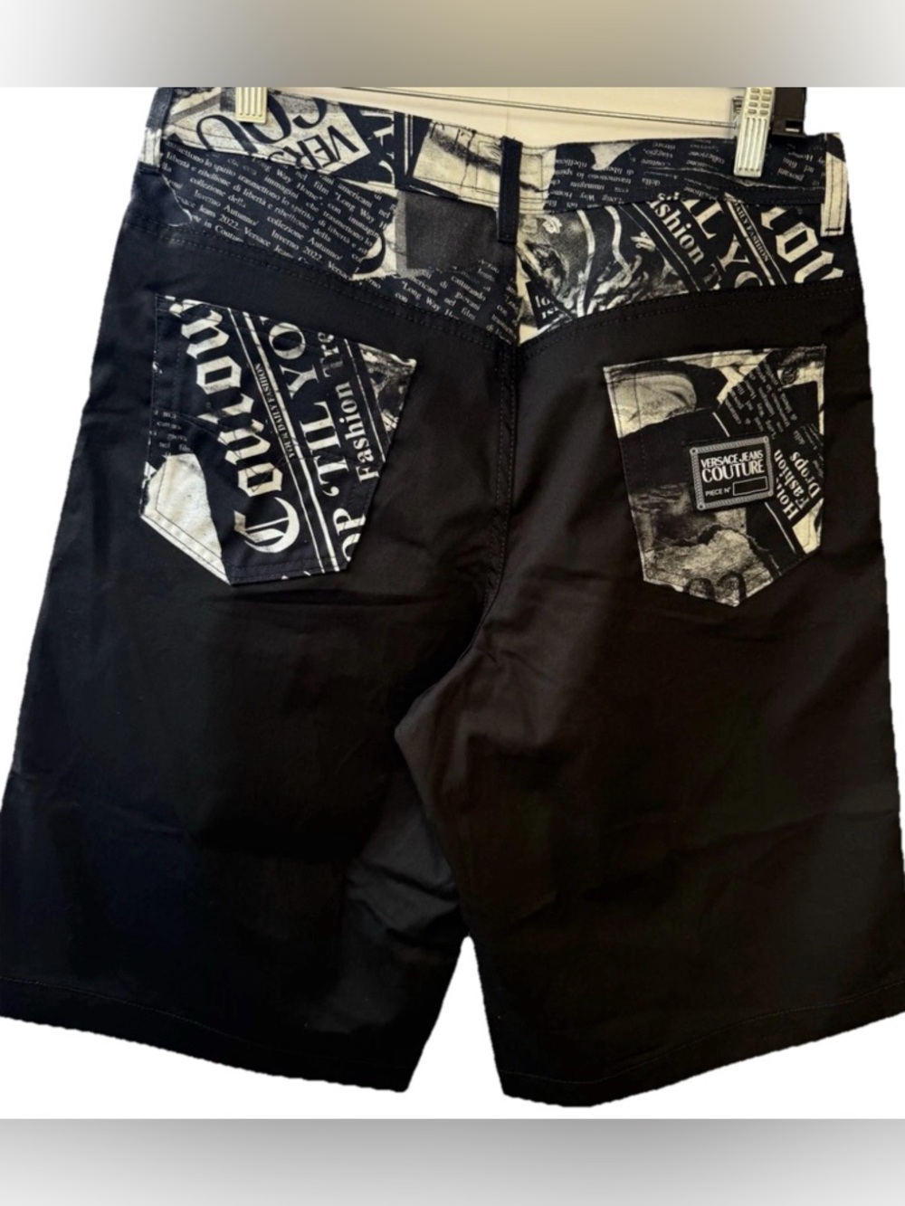 NWT 356 VERSACE JEANS COUTURE COTTON DENIM BERMUDA SHORTS MADE IN ITALY